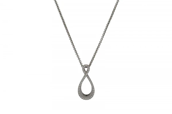 Sterling Silver Infinity Loop Necklace