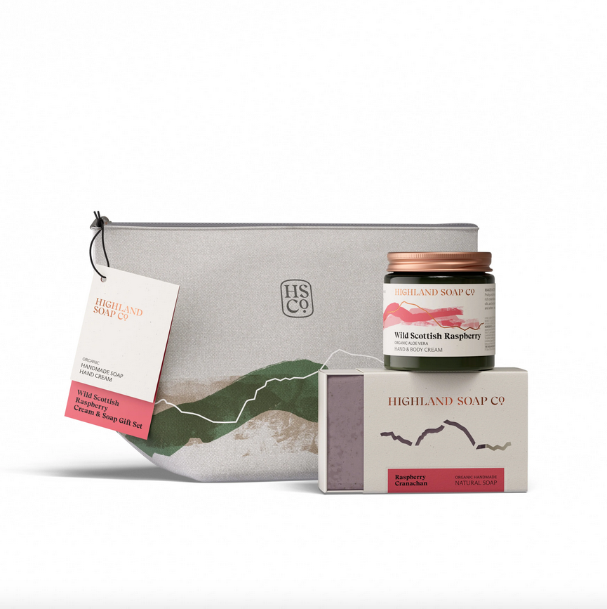 Highland Soap - Raspberry Soap & Cream Gift Set