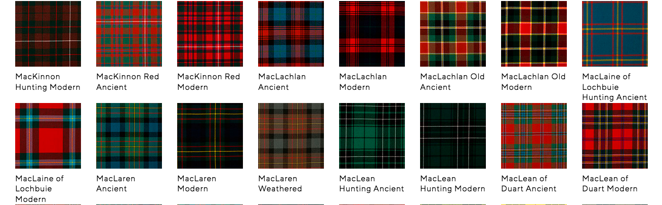 Lochcarron Mens Traditional 8 Yard Scottish Wool Strome Heavy Weight Kilt: MacK-MacT Tartans