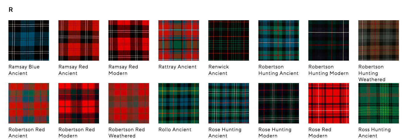Lochcarron Mens Traditional 8 Yard Scottish Wool Strome Heavy Weight Kilt: N-R Tartans
