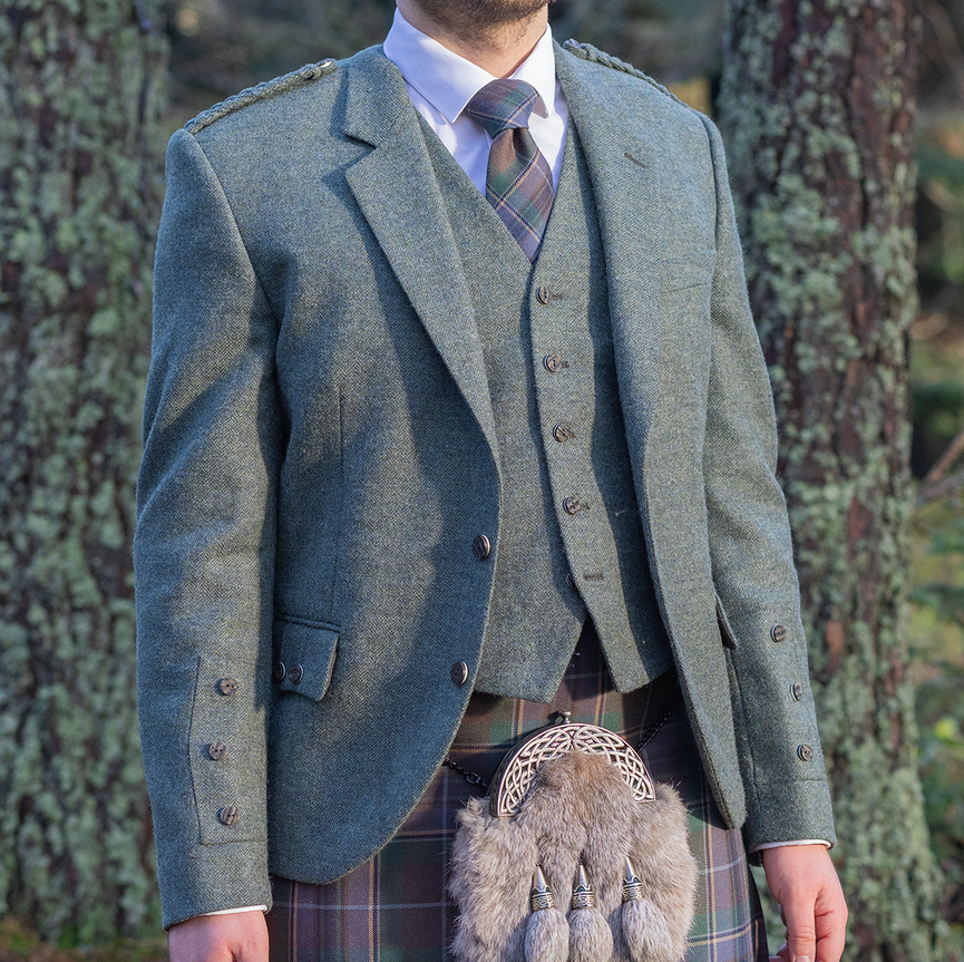 Pride Lovat Green Crail Jacket & Waistcoat