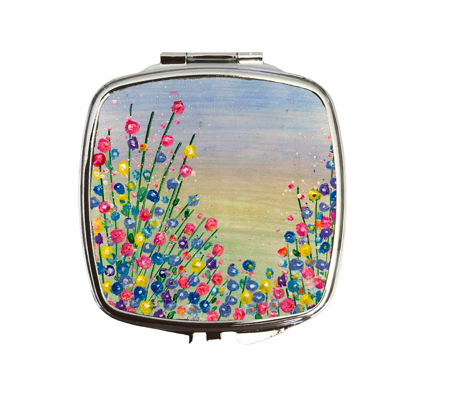 Summer Blooms Compact Mirror