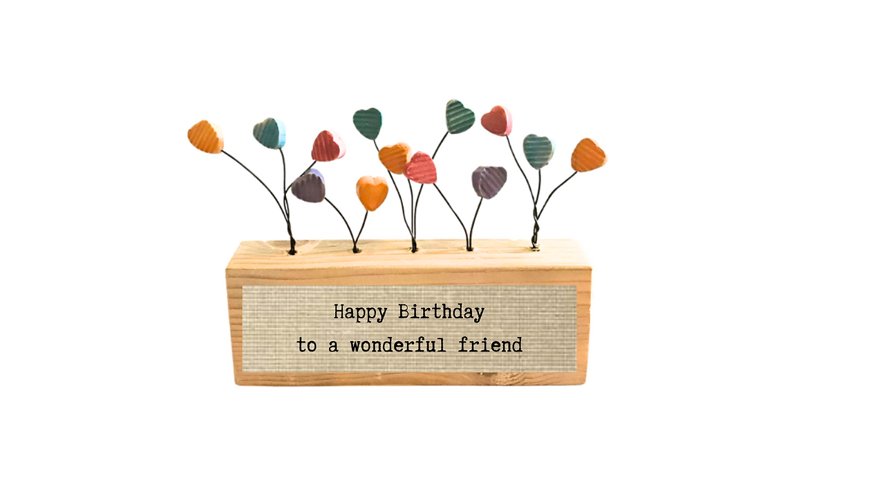 Happy Birthday To A Wonderful Friend - Mini Sculpture