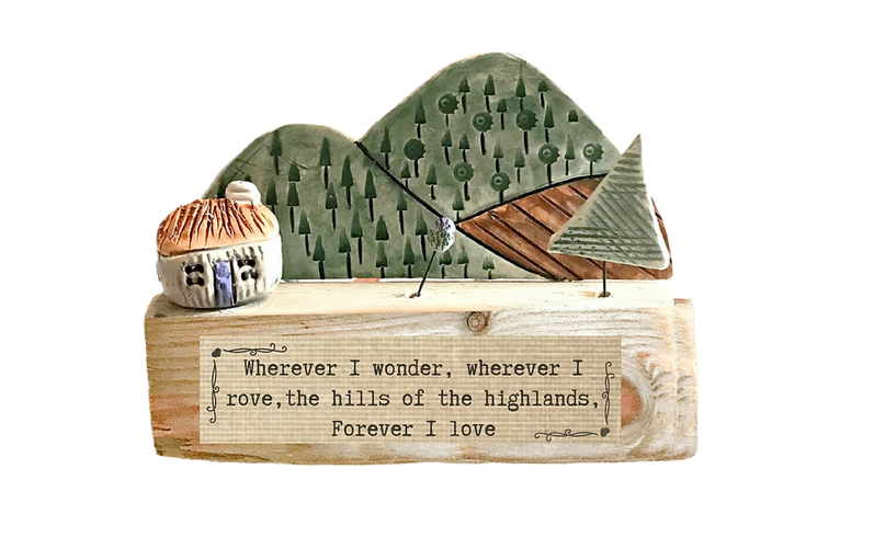 Burns Quote - Hill Mini Sculpture