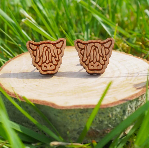 Highland Cow Stud Earrings