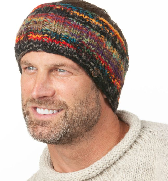 Unisex Electric Stripe Headband - Grey