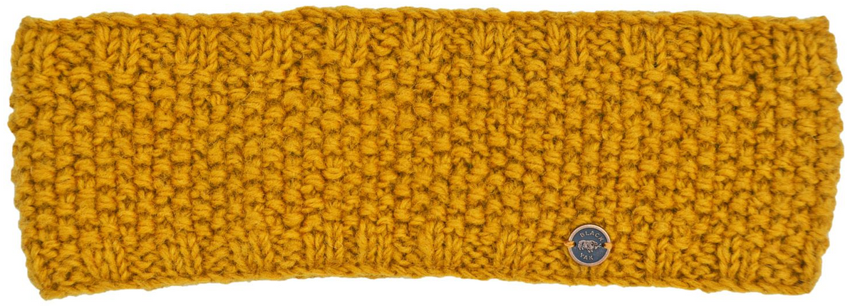 Unisex Moss Stitch Headband - Mustard