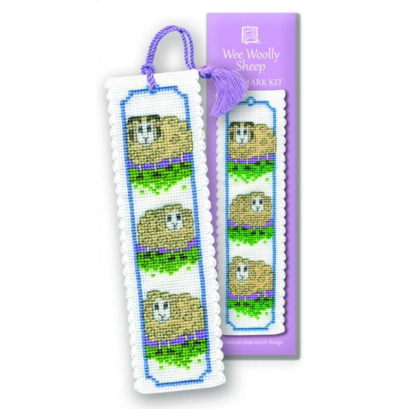 Trio Of Sheep Cross Stitch Bookmark