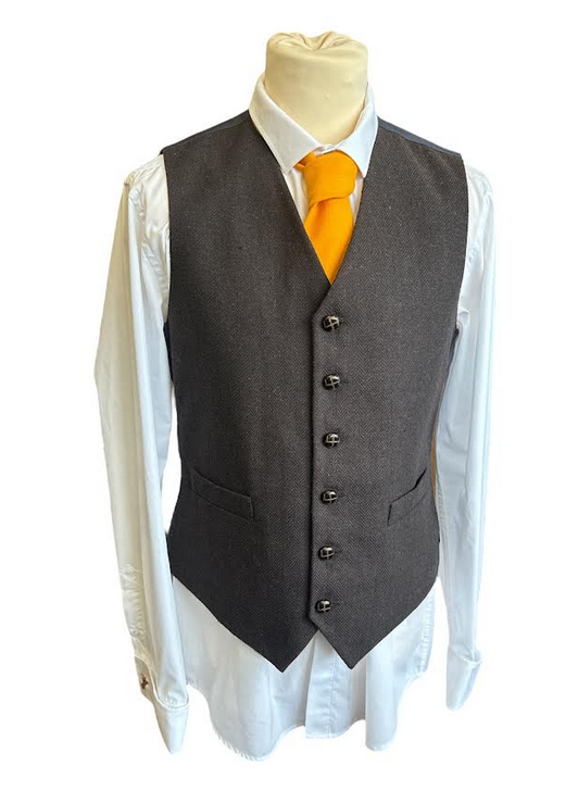Brown Herringbone Waistcoat