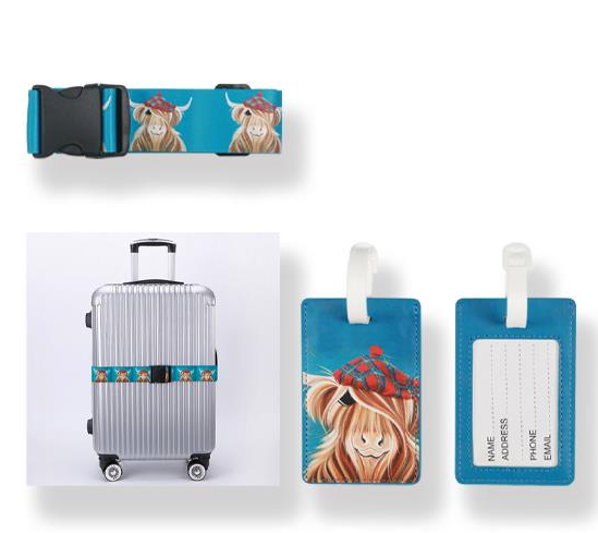 Highland Cow Hamish Travel Set