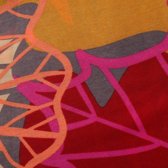 Autumn Leaves 26 Scarf - Mustard