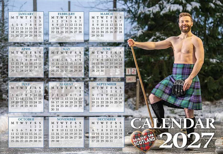 Men In Kilts Large Calendar 2026