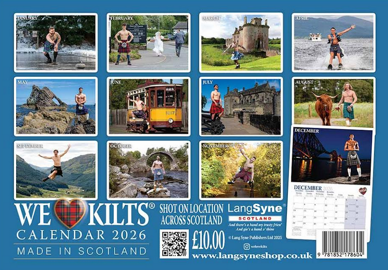 Men In Kilts Large Calendar 2026