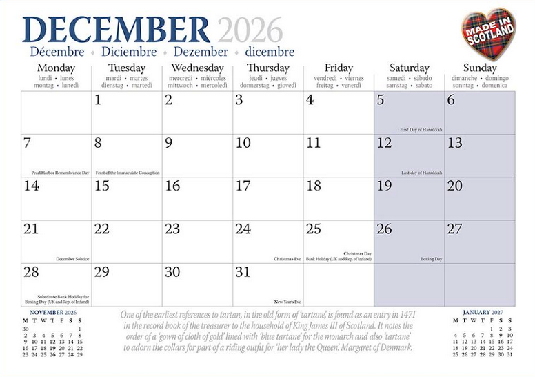 Men In Kilts Large Calendar 2026