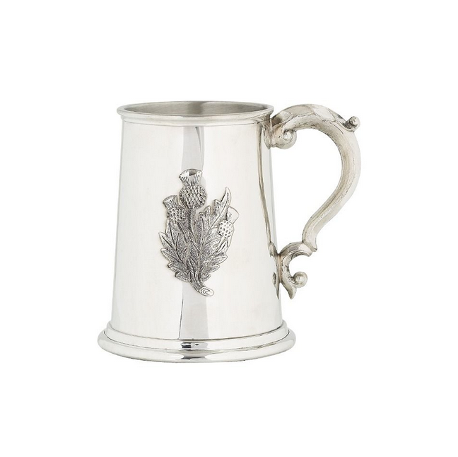 Thistle Pewter Pint Tankard