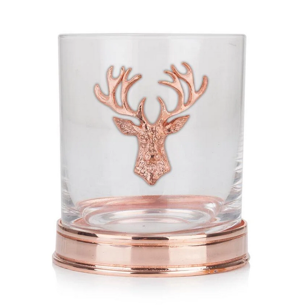 Copper Plated Stag Head Tumbler