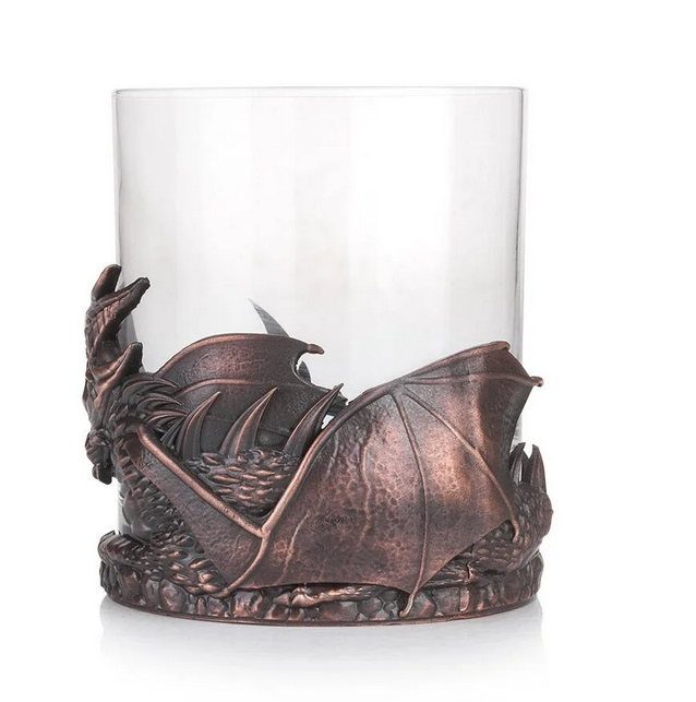 Chocolate Bronze Dragon Whisky Tumbler