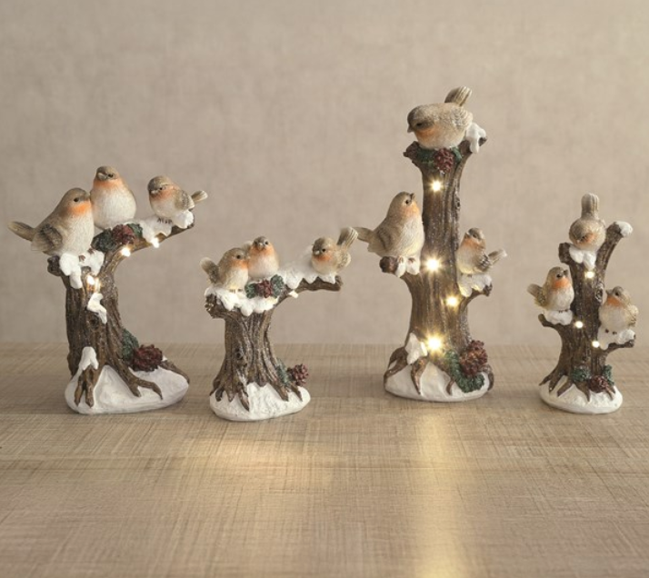 LED Robin Tree - 19cm