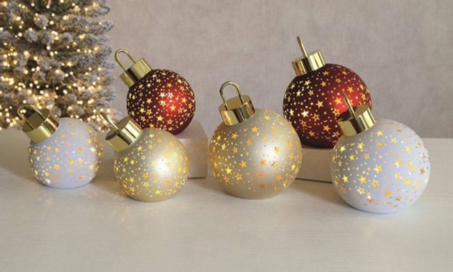 LED Christmas Baubles - 12cm
