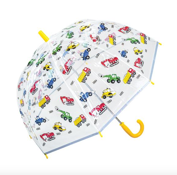 Kids Digger & Dump Truck Print Umbrella