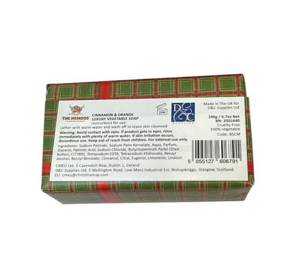 Festive Scottish Soap Bar - Cinnamon & Orange