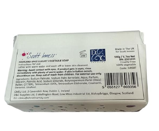 Scottish Scott Inness Soap Bar - Highland Spice