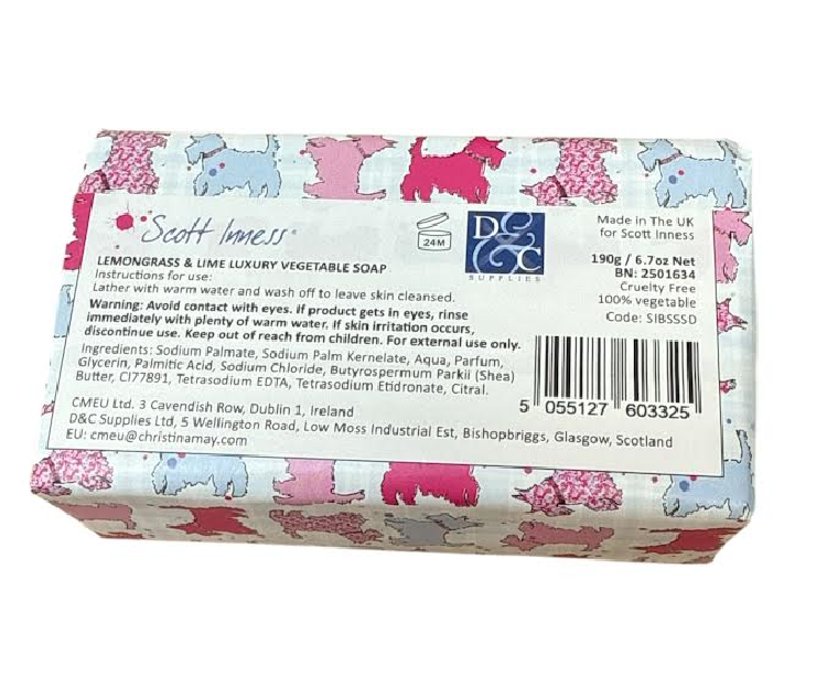 Scott Inness Scottish Soap Bar - Lemongrass And Lime