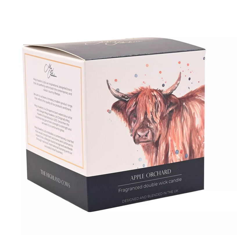 Apple Orchard Highland Cow Candle