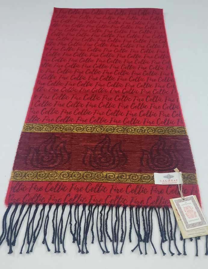 Fire Elements Jacquard Wool Scarf