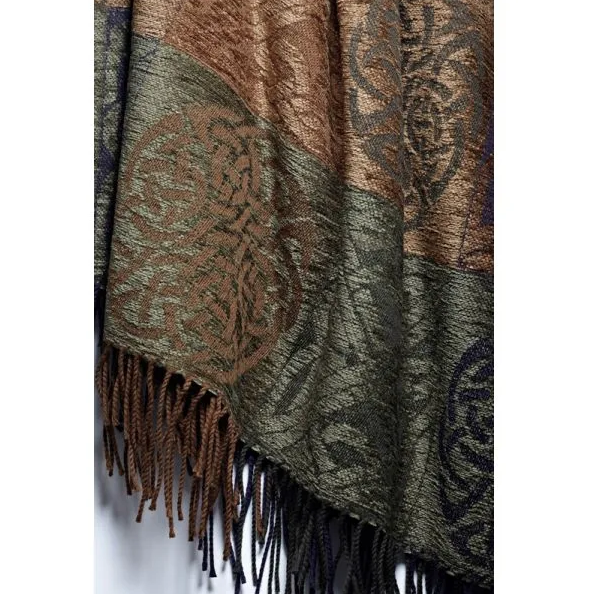 Celtic Knot Clansman Chenille And Wool Ruana