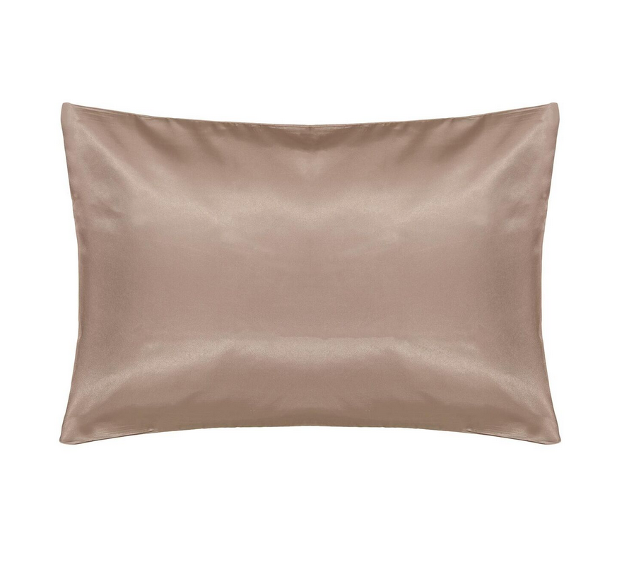 Taupe Coloured Satin Pillow Case