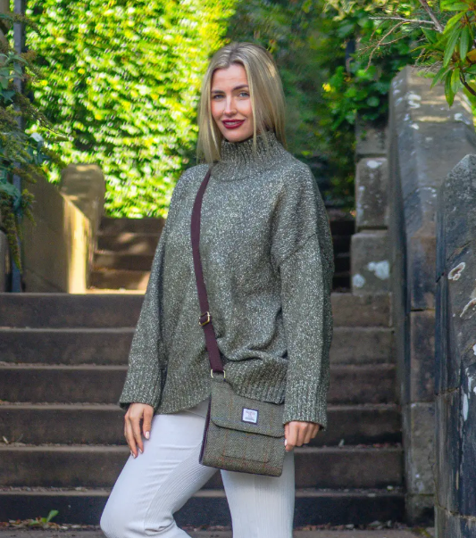 Country Green Medium Satchel Bag