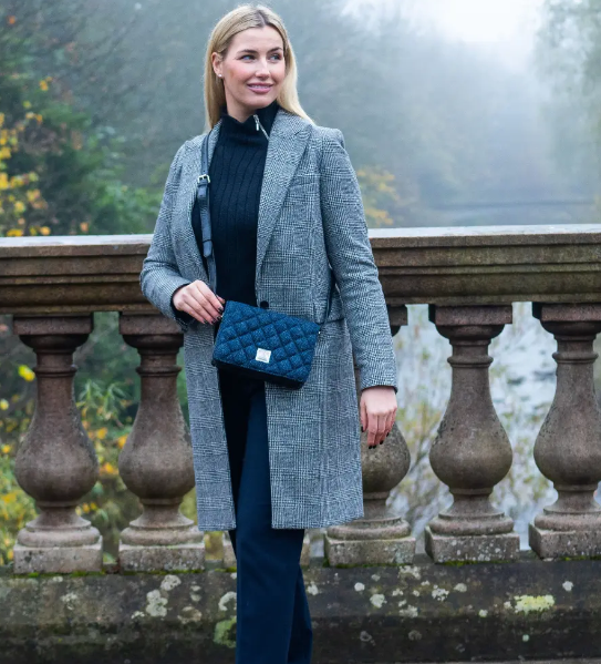 Blue Quilt Shoulder Bag