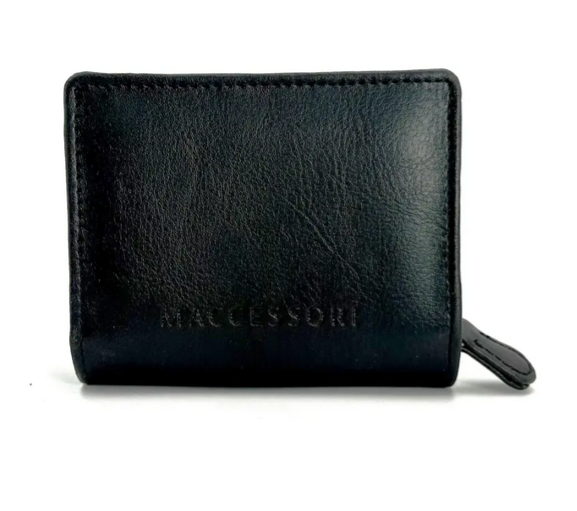 Blue Pink Check Trifold Purse