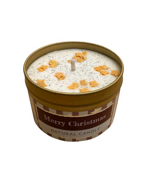 Botanical Candle Merry Christmas