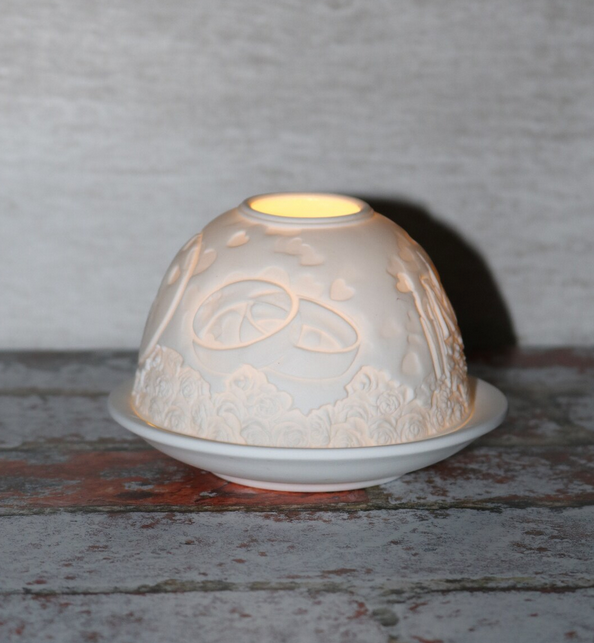 Small Dome Tealight Holder - Mr & Mrs