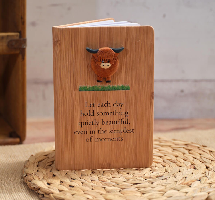 3D Highland Cow Notebook