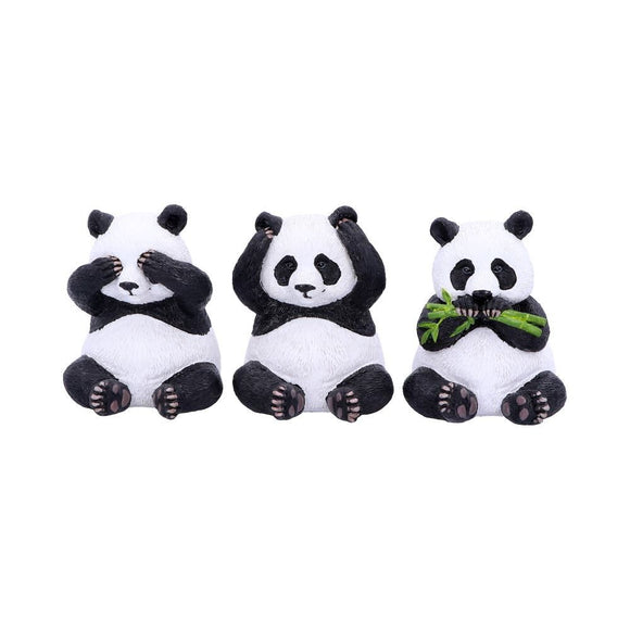 Three Wise Pandas - Hear No, Speak No, See No Evil Figurines