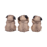Three Wise Pugs - Hear No, Speak No, See No Evil Figurines