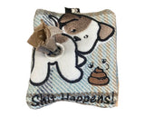 Super Cute Funny Phrase Harris Tweed Dog Poo Bag Pouch With Refill