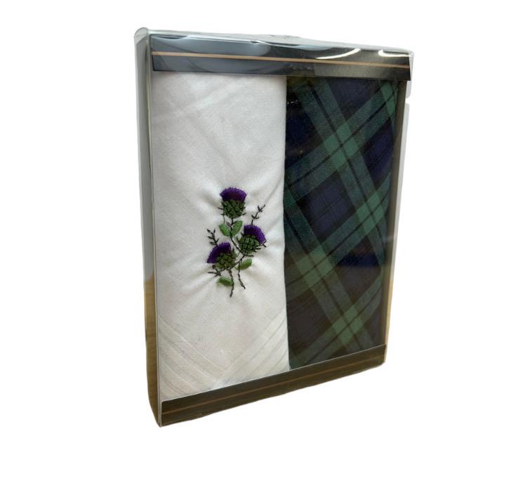 Black Watch & Thistle Handkerchiefs 2 Pack