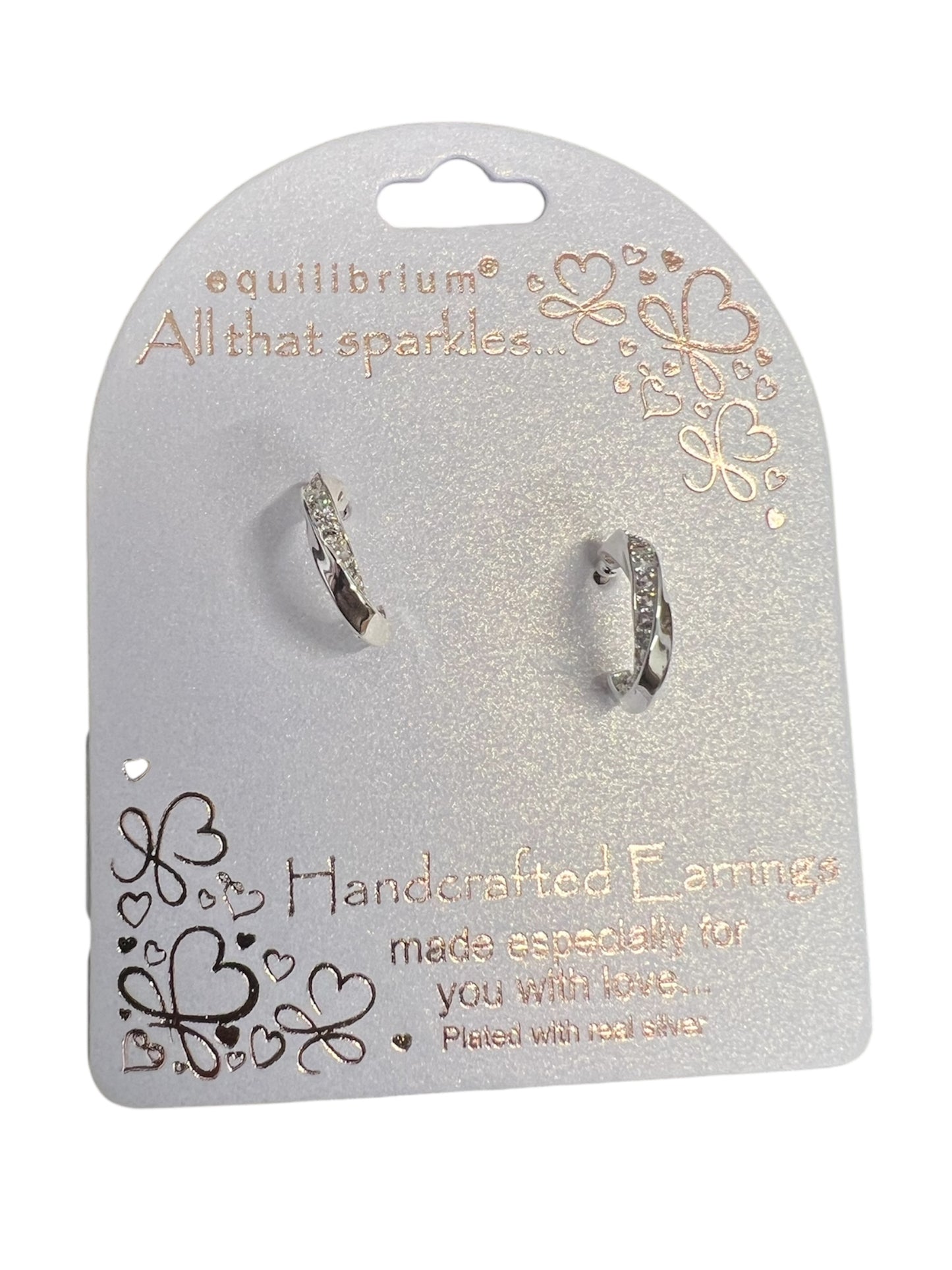 Twisted Sparkle Hoop Earrings