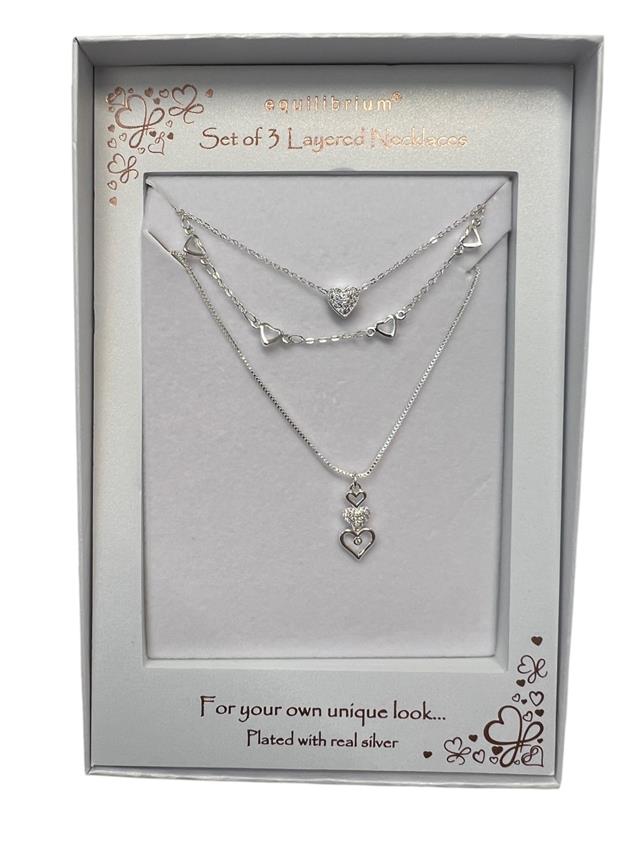 3 Layered Hearts Necklaces