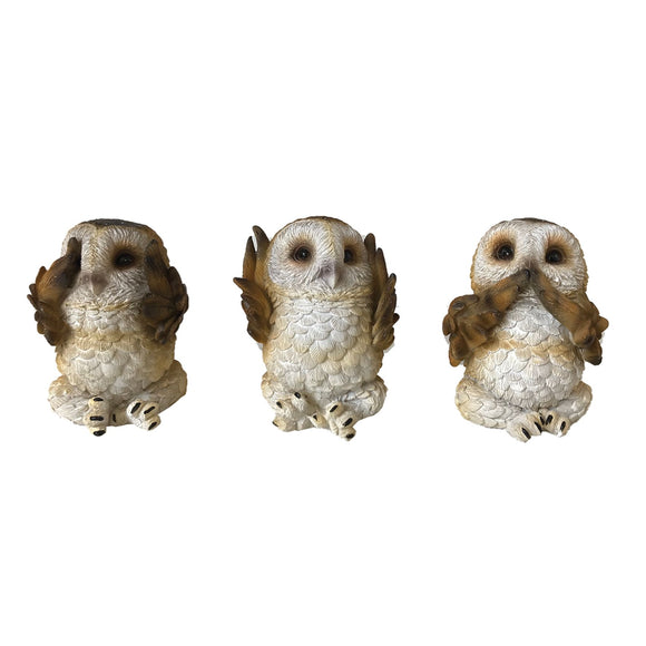 Three Wise Owls - Hear No, Speak No, See No Evil Figurines