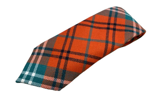 Morrison Red Ancient Scottish Tartan Check Neck Tie - Woven In Scotland