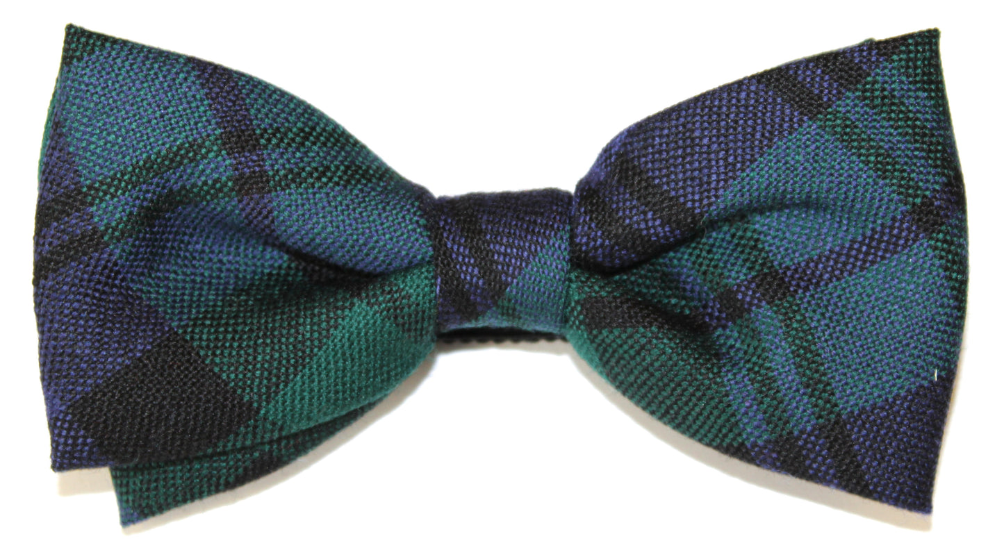 Wool Tartan Bow Tie - Black Watch