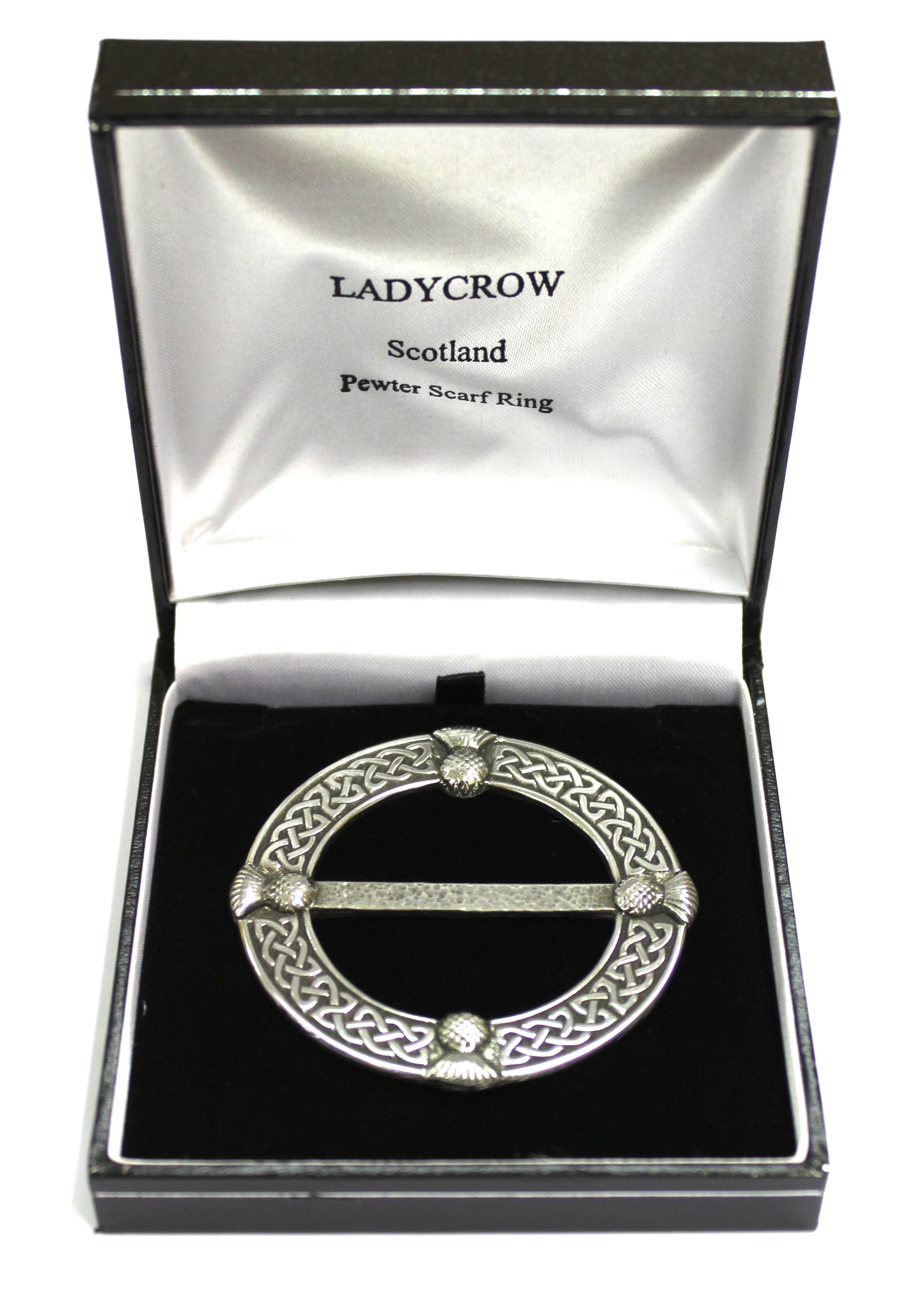 Celtic Knot Thistle Scarf Ring
