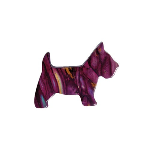 Heathergems Scottie Dog Brooch