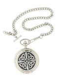 Triquetra Celtic Knot 17 Jewel Full Hunter Mechanical Scottish Pocket Watch PW101M