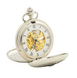 Scottish Thistle and Stag Mechanical 17 Jewel Full Hunter Pocket Watch PW113M